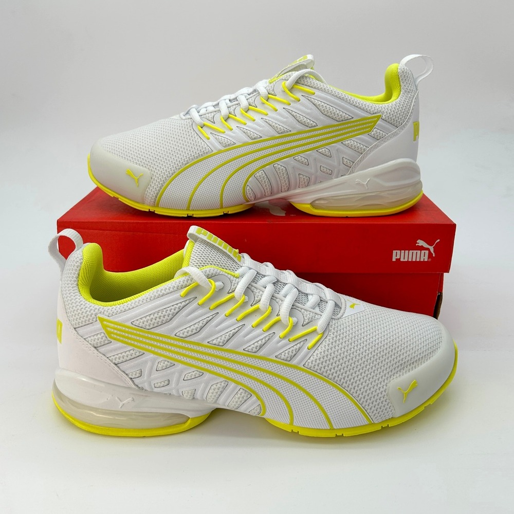 PUMA Voltaic Evo Womens Size 9 Wide Running Shoes White Yellow NEW 311178_04